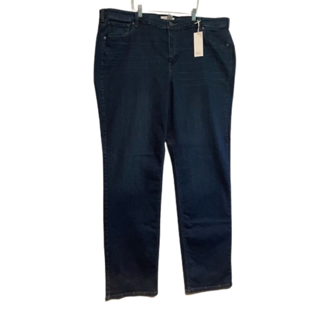 Lane Bryant 26L Plus Size Super Stretch Straight Jeans Long 35" Inseam NWT